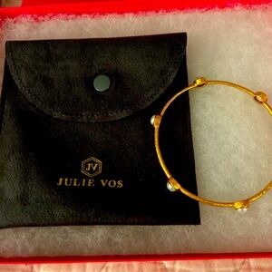 Julie Vos Gold and Pearl Accented Bracelet